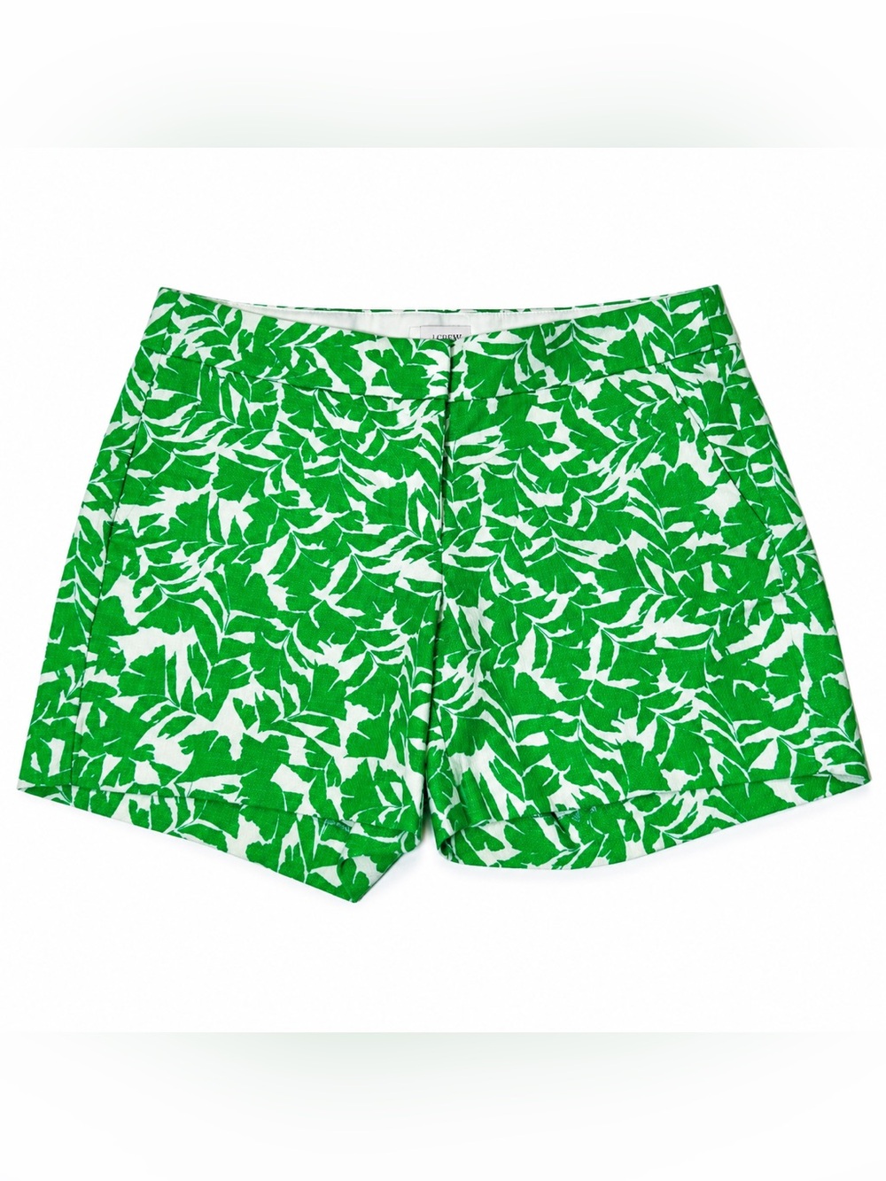 J.Crew Factory Women size 4 Printed 5” Basketweave Shorts Green Cordova Floral